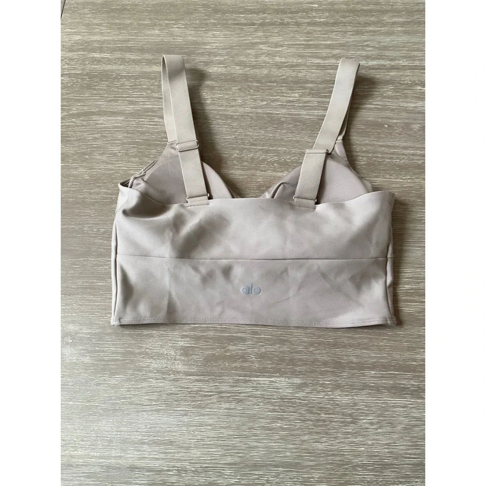 Alo Yoga Airlift Horizon Bra Gravel Medium New With Tags